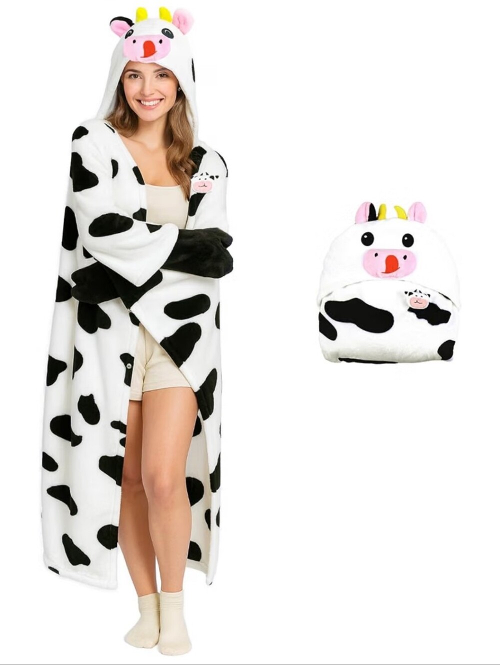 Animal Wearable Blanket Hoodie，Adult Oversized Hooded Blanket